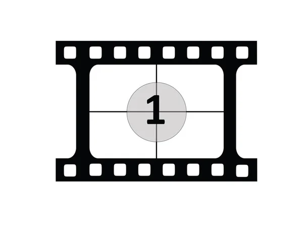 Ein Vektor Der Einen Film Countdown Darstellt — Stockvektor