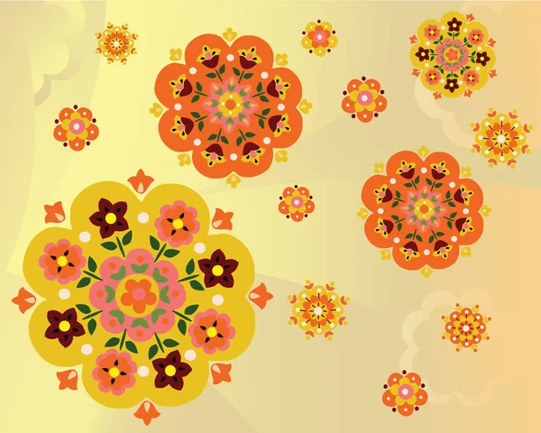 Vector Flower Background Image Color Illustration — Stock Vector