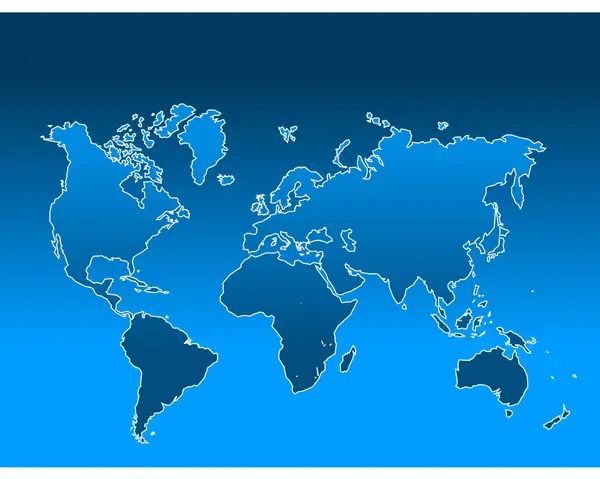 Weltkartenbild Farbige Illustration — Stockvektor