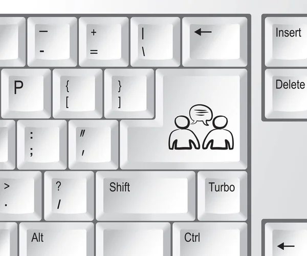 对话框 键的计算机键盘 — 图库矢量图片