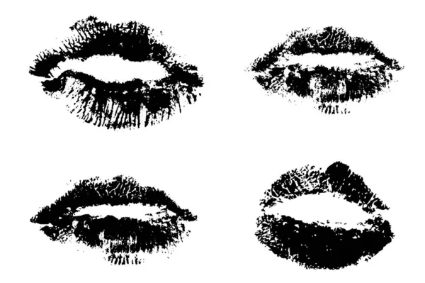 Ensembles Lèvres Illustration Vectorielle Très Détaillée — Image vectorielle