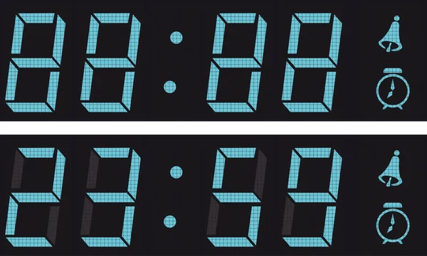 Οθόνη Ένα Ψηφιακό Ρολόι Διανυσματική Απεικόνιση Εικόνα Έγχρωμη Απεικόνιση — Διανυσματικό Αρχείο