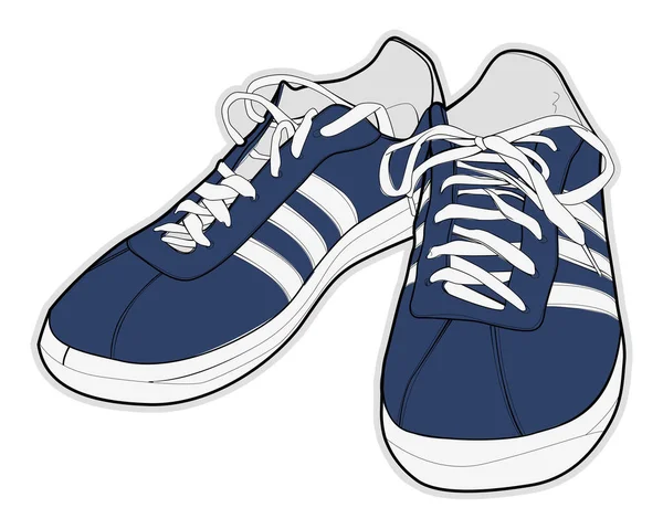 Векторная Иллюстрация Спортивной Обуви Кроссовок — стоковый вектор