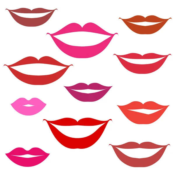 Lachen Lippen Achtergrond Afbeelding Kleur Illustratie — Stockvector