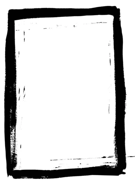 Full Black Painted Border Transparent Vektor Att Den Kan Läggas — Stock vektor
