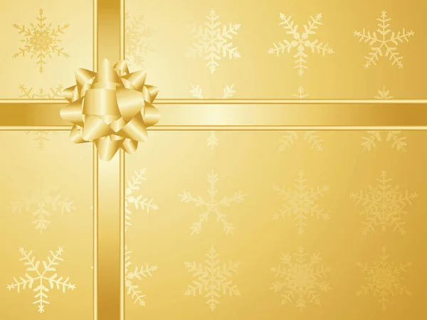 Altın Noel Yayı Kurdeleler Portföyümde Daha Fazla Noel Resmi — Stok Vektör