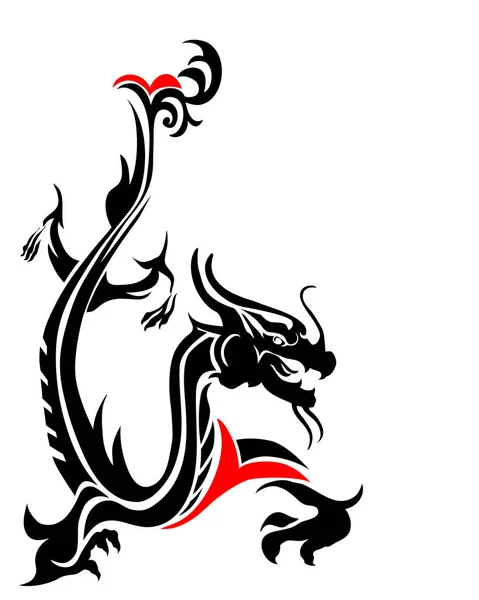 Vektor Illustration Eines Mythischen Drachen — Stockvektor