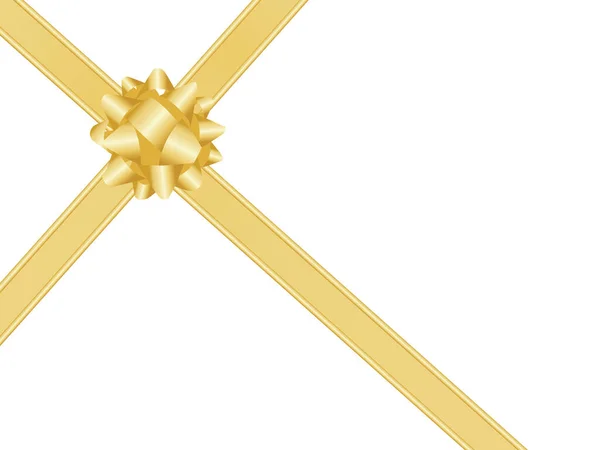Золотий Лук Стрічками Більше Різдвяних Образів Моєму Портфоліо — стоковий вектор