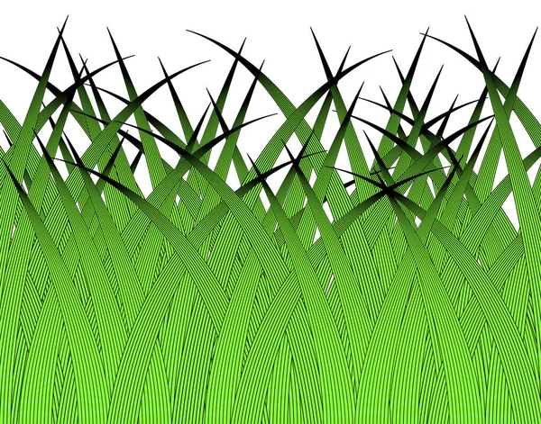 Bewerkbaar Vectorontwerp Van Gestileerde Grassprieten — Stockvector