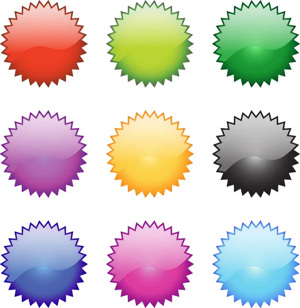 Colourful Selection Glossy Web Icons — Stock Vector