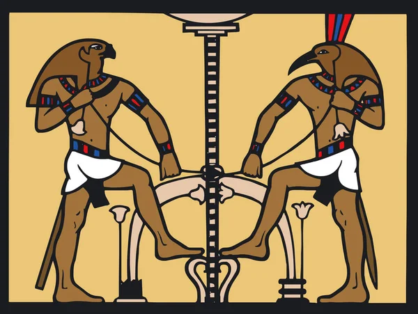 Ilustración Silouette Egipcio Vector — Vector de stock
