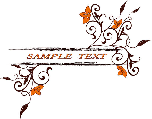 Floral  frame  - vector image - color illustration