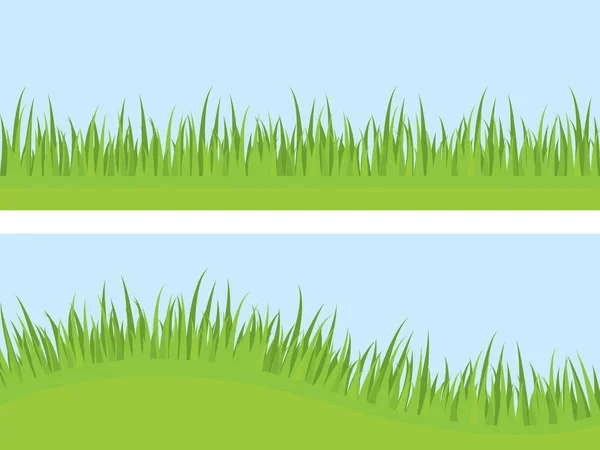 緑の芝生のベクトル 編集が簡単 — ストックベクタ