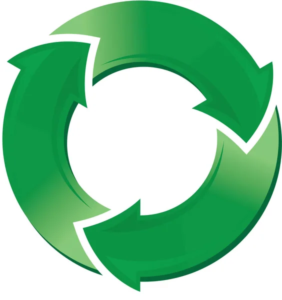 リサイクルシンボルのベクトル図 — ストックベクタ