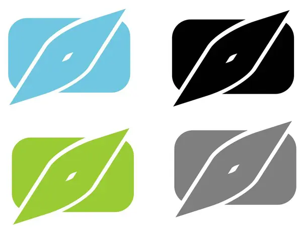 Vier Farb Logos Für Unternehmen — Stockvektor