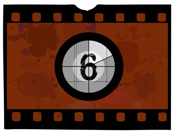 Old Fashioned Film Countdown — Stockvector