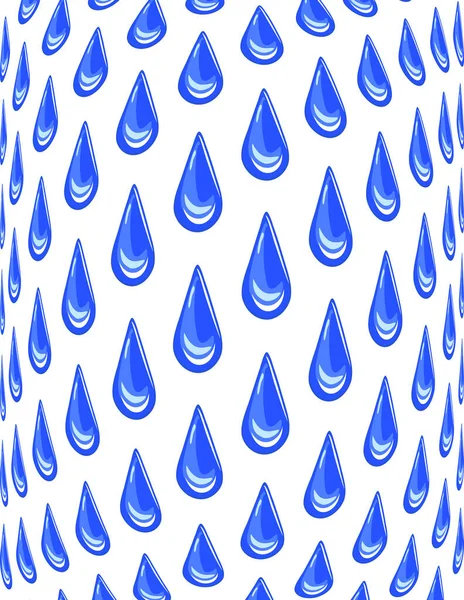 雨滴のカーテンの編集可能なベクトル図 — ストックベクタ
