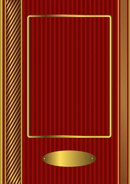 Винтажный Фотоальбом Красно Золотая Обложка Вектор — стоковый вектор