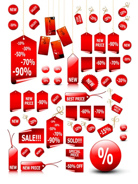 Big Set Vector Price Tags You Can Use Any Sale — Stock Vector