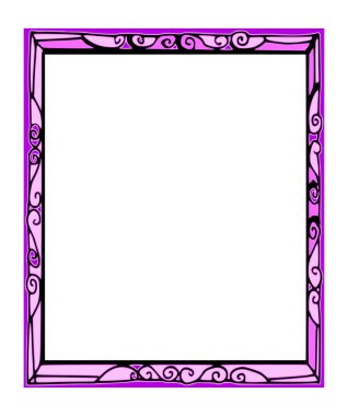 isolated hand draw frame, cartoon style clipart