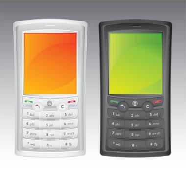 Modern cep telefonu. resim - renk çizimi