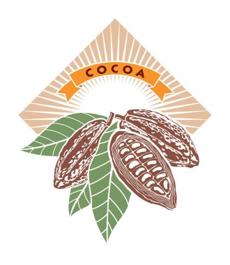kakao çekirdeği yeşil yaprakları ile etiketle.