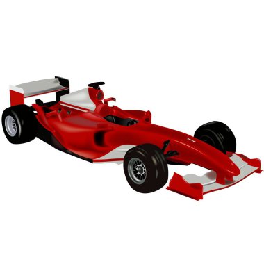 Ferrari F2004 - Yüksek detaylı ve renkli vektör illüstrasyonu.
