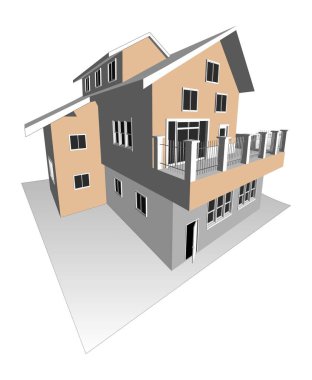 Mimarın Modeli beyaza izole edildi