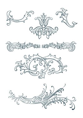 Vektör dekorasyonu unsurları resmi - renk illüstrasyonu