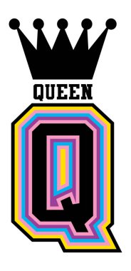 Web ve yazdırma tasarımında kullanmak için taç resmi illüstrasyonlu kraliçe