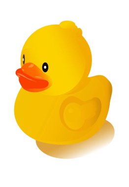 küçük sarı lastik ördek