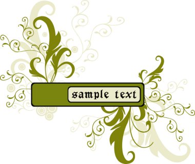 Soyut çiçek çerçevesi, tasarım elementi - vektör