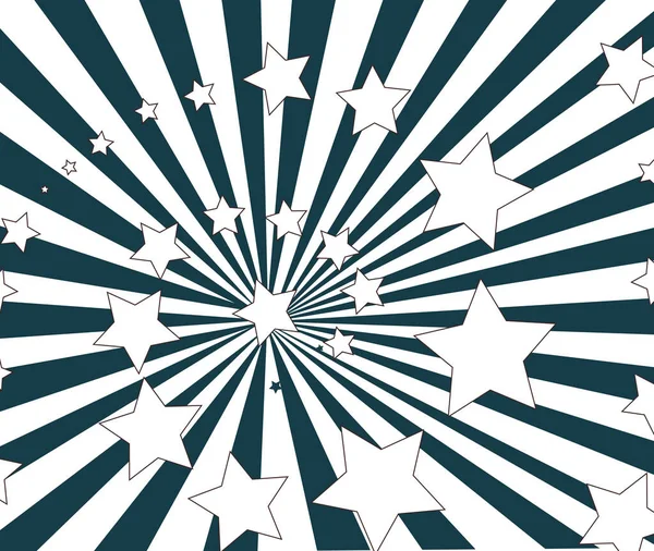 Black Star Image Color Illustration — Stock Vector