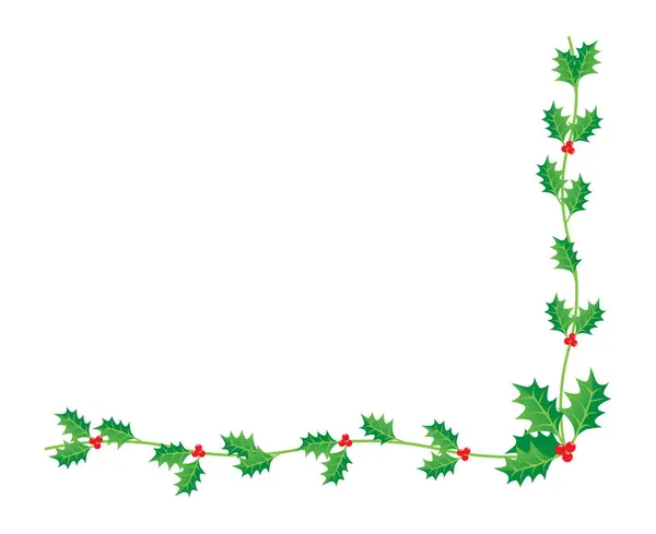 Vector Christmas Holly Frame — стоковый вектор