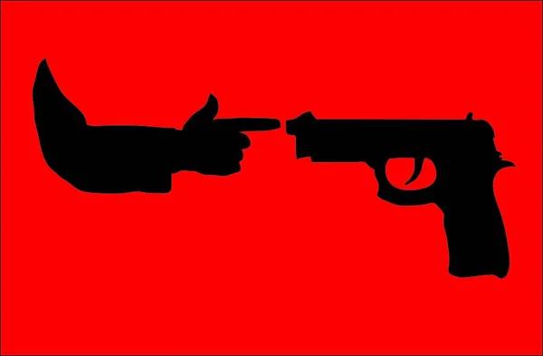 Stop War Pistol Human Hand — Stock Vector