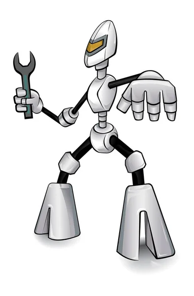 ロボット1台のイラスト — ストックベクタ
