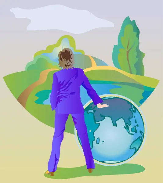 Environmental Concept Illustration Image Color Illustration — Stock Vector