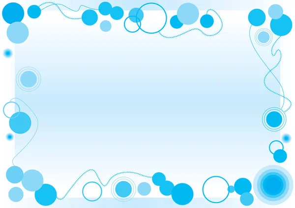 Marco Burbujas Azules — Archivo Imágenes Vectoriales