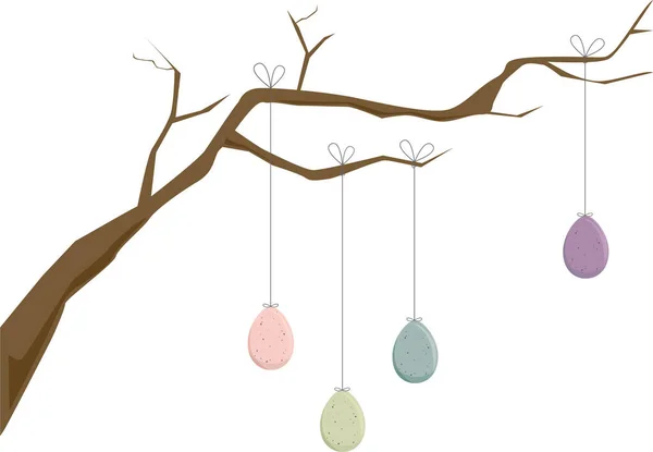 Яйце Висить Гілки Дерева — стоковий вектор