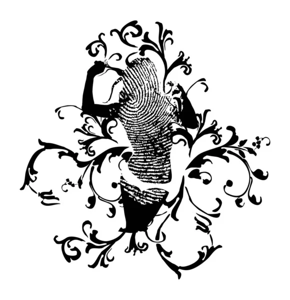 Filles Fête Silhouettes Illustration Vectorielle — Image vectorielle