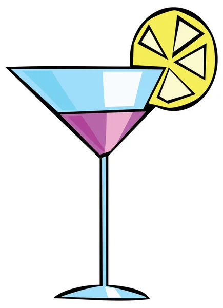 Glas Mit Einem Cocktail — Stockvektor