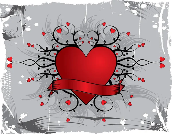 Valentine Grunge Pozadí Vektorové Ilustrace — Stockový vektor
