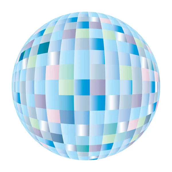 Disco Sphere Equipment Three Dimensions Shape — Stock Vector