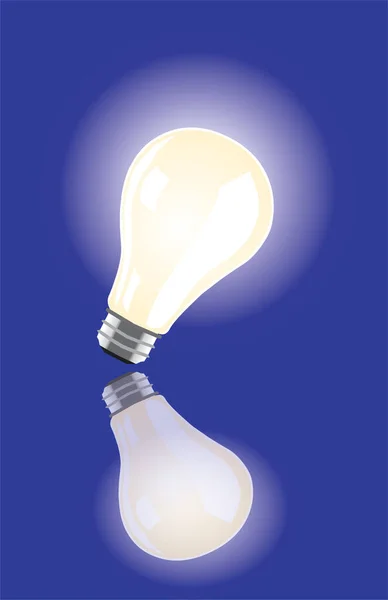 Vektor Lampa Belysning Blå Bakgrund Och Reflektioner — Stock vektor