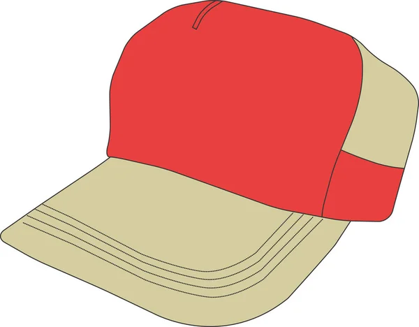 ウェブやプリントデザインで使用する野球帽のイラスト — ストックベクタ