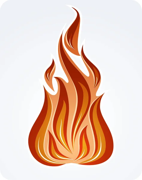 Зображення Вогняної Ілюстрації Кольорова Ілюстрація — стоковий вектор