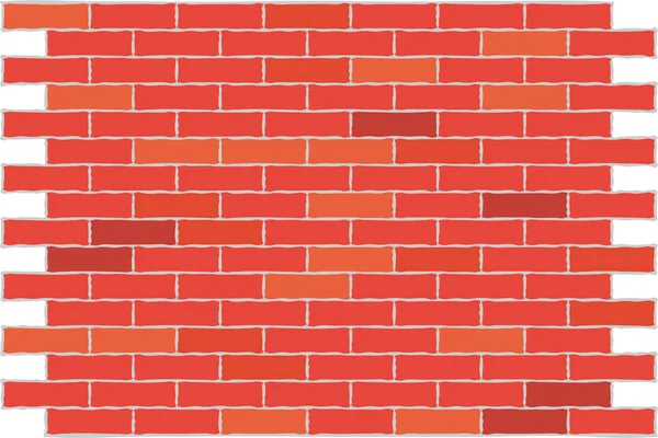 Wall Red Brick Background Vector Illustration — Stock Vector