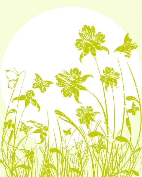 Imagem Design Floral Ilustração Cores — Vetor de Stock