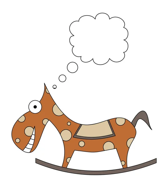 Dreaming Funny Horse Funny Toy — Stock Vector