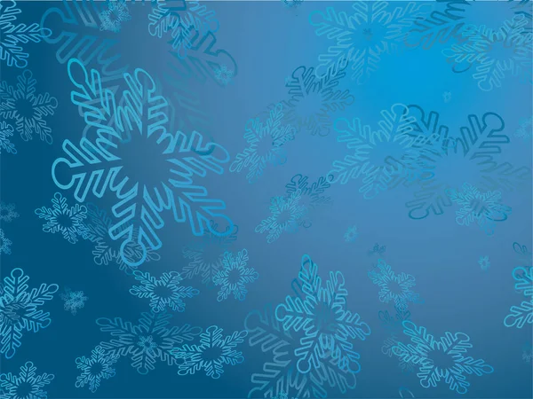 Sneeuwvlok Achtergrond Afbeelding Kleur Illustratie — Stockvector